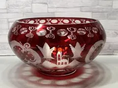 ボヘミアガラス　切子　花瓶 ボヘミアガラス フラワーベース BOHEMIA CRISTAL フラワーベース