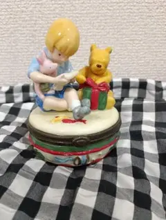 プーさん　ヒンジボックス　クリストファーロビン　ピグレット　フィギュア プーさん ヒンジボックス クリストファーロビン ピグレット フィギュア