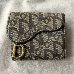 クリスチャンディオール サドル トロッター 折り財布 キャンバス コンパクト