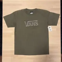 新品 タグ付 VANS ロゴT カーキ L（小さめ レディースM相当）
