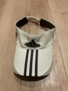 adidas ホワイト バイザー 3本ライン