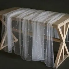 ホワイトオーガンジーテーブルクロス 72×100cm