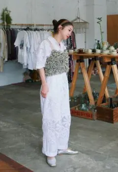 ✨タグ付✨PUR 花柄 キャミソール ロング ワンピース 池田泉 PUR 花柄キャミソールロングワンピース インド綿 池田泉さん