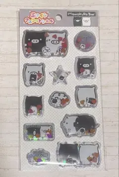 サンエックス　エアインマスコットシール　モノクロブー