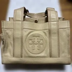 Tory Burch ベージュ レザー トートバッグ