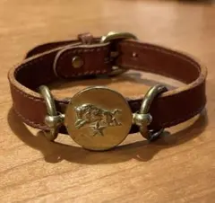 イルビゾンテIL BISONTE♡ブラウンレザーブレスレット
