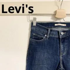 Levi's リーバイス　スキニージーンズ　デニム　ネイビー　24 ダメージ