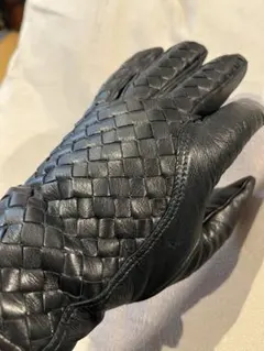 爺*様 BOTTEGA VENETA レザーグローブ ブラックのサムネイル