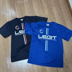 LEGIT サッカーTシャツ 青 黒 Mサイズ2枚セット