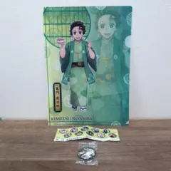 【くら寿司】鬼滅の刃 クリアファイル 缶バッジ 竈門炭治郎 不死川実弥