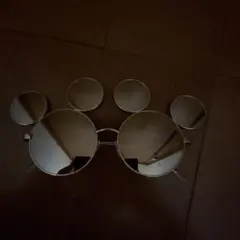 ミッキー型メタルサングラス グレー