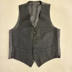 グレー ボタン付き ベスト