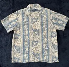 90sラルフローレン ANDY CAMP ペイズリー　オープンカラー シャツ M
