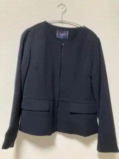 Te chichi ノーカラージャケット M ネイビ