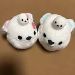 ふくふくシマエナガなかよしおやこカラフル ぬいぐるみ しまゑおやこ