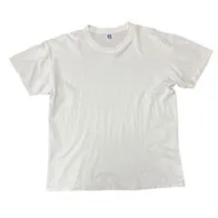 古着/L ラッセル Tシャツ 白無地 RUSSELL ビンテージ