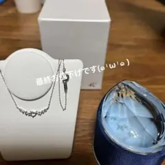 新品未使用アクアマリン4℃ シルバー ネックレス 箱付き