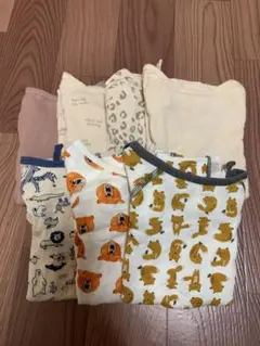 美品フタフタテータテート短肌着７枚セット50-60 新生児出産準備