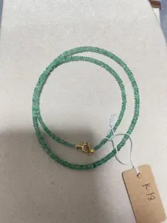 激安！希少！天然 エメラルド 一粒 18金 K18 ネックレス ペンダント