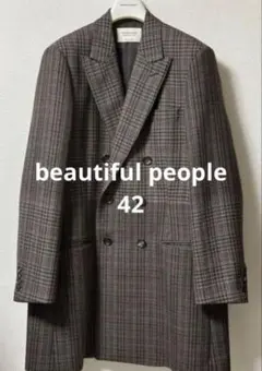 2026年最新】beautiful people 柄：チェック メンズ テーラード