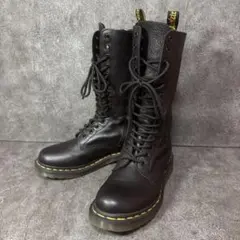 Dr.Martens 1914 14ホール UK4 サイドジップ シボ加工 黒のサムネイル