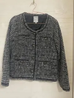 BEAMS HEART ノーカラージャケット ツイード柄のサムネイル