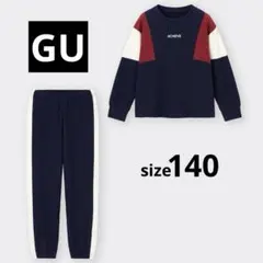 GU パジャマ　コットンスウェットラウンジセット　140