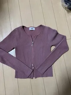 AZUL Wジップリブカーディガン