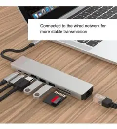 8in 1 マルチポートUSB-C HUB - 4K HDMI USB 3.0