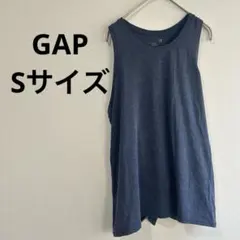 ギャップフィット タンクトップ クルーネック ノースリーブ 無地 S 紺 ジムのサムネイル