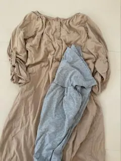 ベージュ 前開き　マタニティ　パジャマ