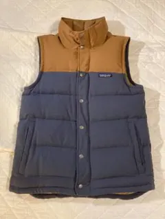 週末限定値下【美品】パタゴニアダウンベストXSネイビー✖️ブラウン