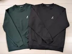 KANGOL ロゴ ダークグリーン ブラック トレーナーセット