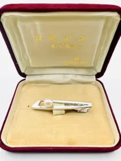美品 ミキモト タイピン シルバー パール MIKIMOTO 叙勲記念 箱付きのサムネイル