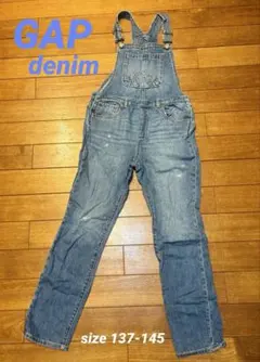 GAP denim オーバーオール　Lサイズ　140 ダメージタイプ