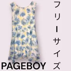 【早い者勝ち】花柄　ワンピース　青　PAGEBOY 夏服　デート　衣替え