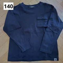 XLARGE KIDS 胸ポケット　ブラック　ロンT