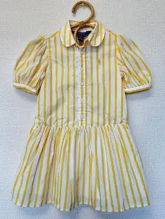 Polo Ralph Lauren 半袖ワンピース 3T イエローストライプ