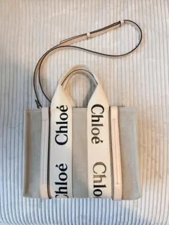 美品 Chloe クロエ Woddy スモールトートバッグ ピンク系 人気色
