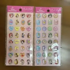 Disney プリンセス　ストーンシール　2枚セット