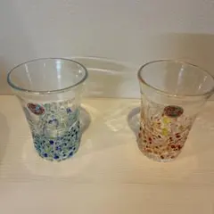 メル42565様専用 琉球ガラス　グラス　コップ２個 セット　新品