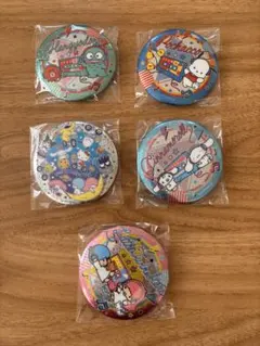 サンリオキャラクターズ　キラキラＢＩＧ缶バッジ 5個セット