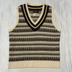 gim × BEAMS PLUS 別注 フェアアイル柄 クリケットベスト Mのサムネイル