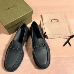 お値下げ⭐︎新品未使用 グッチ ホースビット ローファー ラバー グリーン 正規品