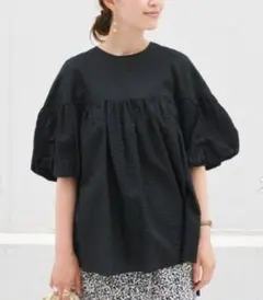 ships for women ブラック 半袖 チュニック トップスのサムネイル