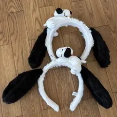 スヌーピー 耳付きカチューシャ2個ユニバーサル