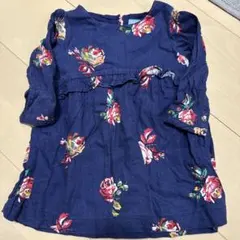 babyGap ネイビー花柄ワンピース 18-24M