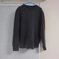 ※GWお値下げ UNIQLO ダークグレー ニットセーター Lサイズ