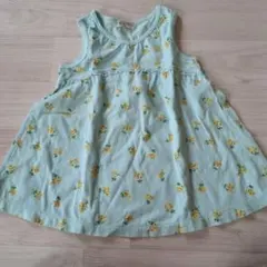 新品　フィユエトワ　ノースリーブ　ワンピース　水色　小花のサムネイル