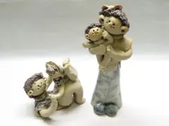 砥部焼き　森元青芳　青芳人形　5体　磁器　置物　手作り　工芸品 砥部焼き 森元青芳 青芳人形 5体 磁器 置物 手作り 工芸品 青